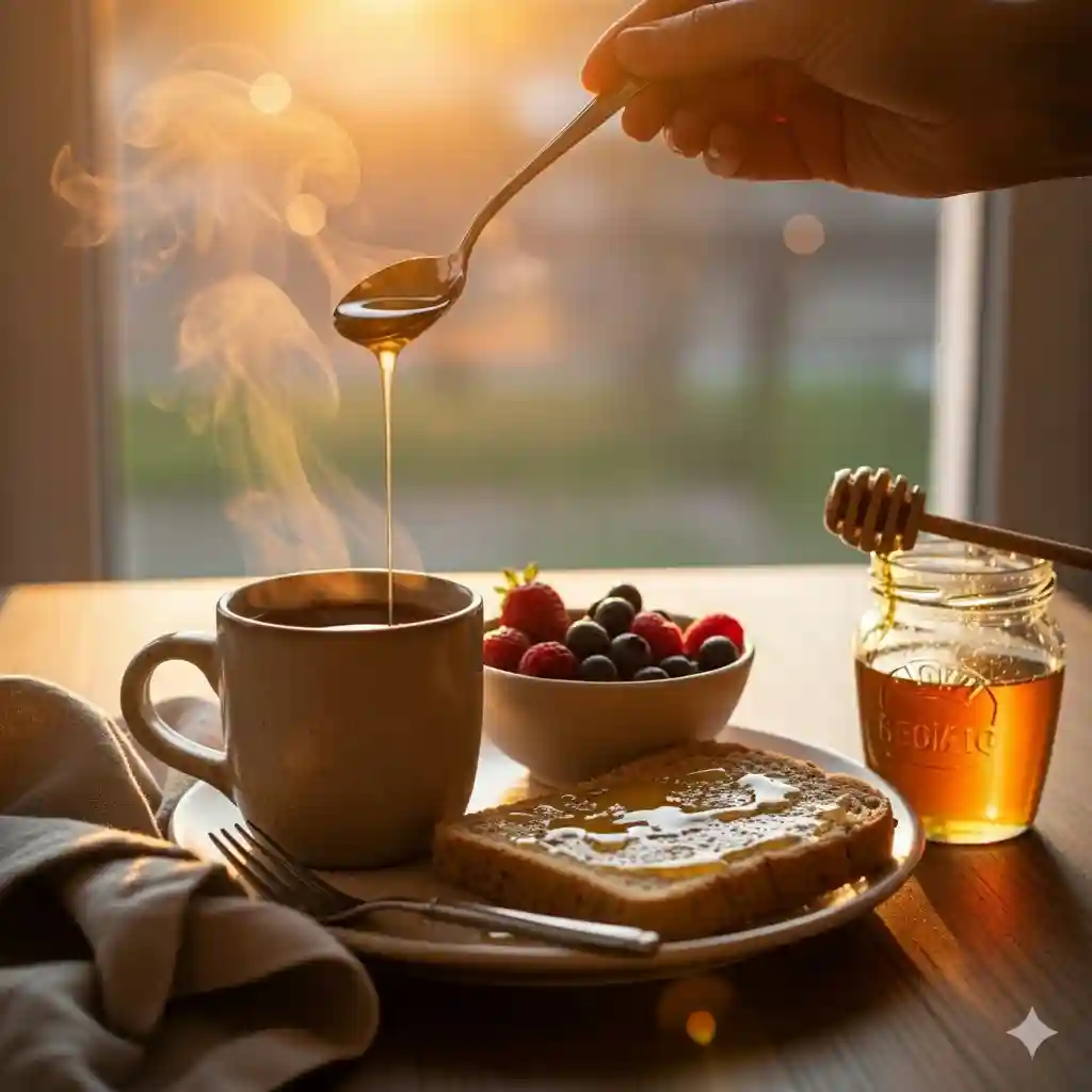 چای و عسل برای صبحانه
