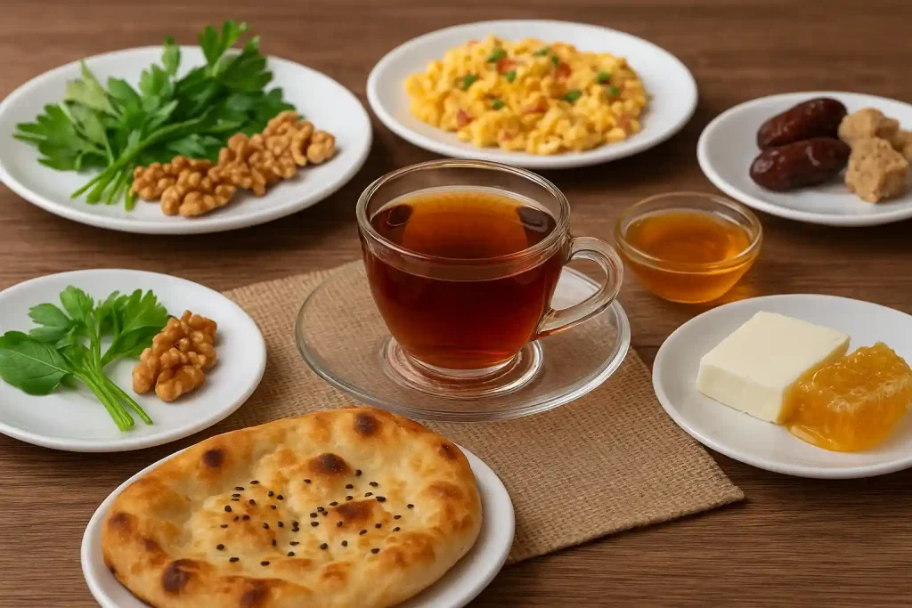 چای گیلان و صبحانه ایرانی